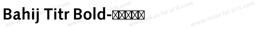 Bahij Titr Bold字体转换
